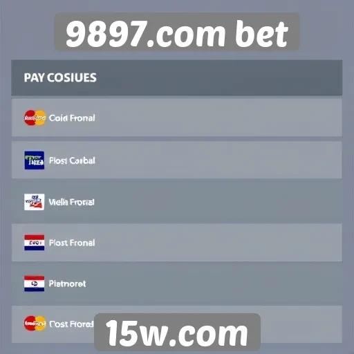 Métodos de pagamento disponíveis na plataforma 9897.com bet